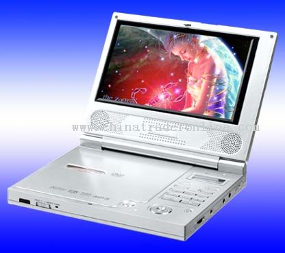 Portable DVD player with 7 inch TFT LCD screen from China